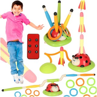 GRA ZRĘCZNOŚCIOWA INTERAKTYWNA BIEDRONKA WYRZUTNIA RZUT DO CELU 3W1 PILOT