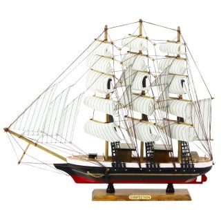 STATEK ŻAGLOWIEC TRÓJMASZTOWY MODEL KOLEKCJONERSKI DEKORACYJNY 53X45CM