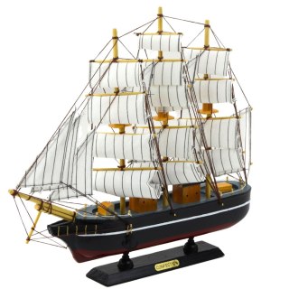 STATEK ŻAGLOWIEC TRÓJMASZTOWY MODEL KOLEKCJONERSKI DEKORACYJNY 39X36CM