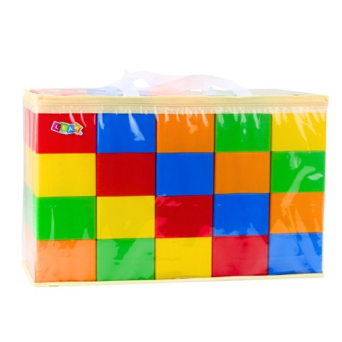 DUŻE KLOCKI KONSTRUKCYJNE KOLOROWE 28,5X9X9CM ZESTAW W TORBIE 20 EL. DUŻE KLOCKI KONSTRUKCYJNE KOLOROWE 28,5X9X9CM ZESTAW W TORBIE 20 EL.