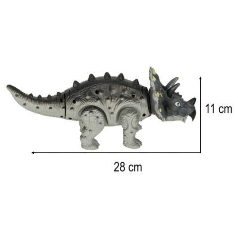 Dinozaur Triceratops zabawka interaktywna na baterie chodzi świeci ryczy Dinozaur Triceratops zabawka interaktywna na baterie chodzi świeci ryczy