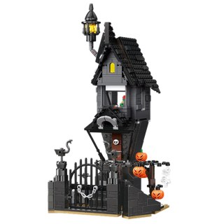 KLOCKI KONSTRUKCYJNE DOM STRACHU HALLOWEEN WIEŻA ŚWIATŁO ZESTAW 581 EL.