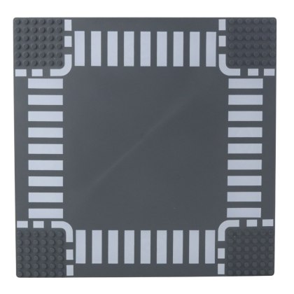 Płyta Plansza Konstrukcyjna Do Klocków Droga Skrzyżowanie 26x26 cm