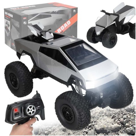 SAMOCHÓD ZDALNIE STEROWANY AUTO RC CYBER PICKUP 1:8 4X4 LED PILOT 2.4 AKU