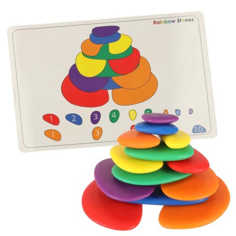 Kamyki kreatywne kolorowe układanka montessori 65 el. Kamyki kreatywne kolorowe układanka montessori 65 el.