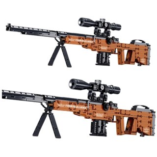 KLOCKI KONSTRUKCYJNE KARABIN SNAJPERSKI AWM FUNKCJA STRZAŁU ZESTAW 1594 EL.