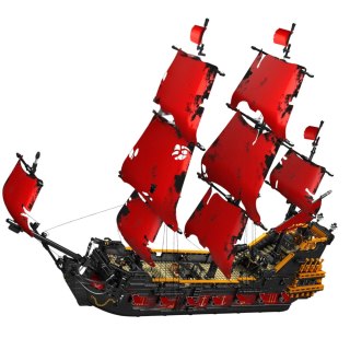 KLOCKI KONSTRUKCYJNE STATEK PIRACKI CZERWONE ŻAGLE PIRACI ZESTAW 3139 EL.