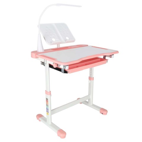 BIURKO DZIECIĘCE SZKOLNE REGULOWANE ERGONOMICZNE KRZESŁO LAMPKA LED USB