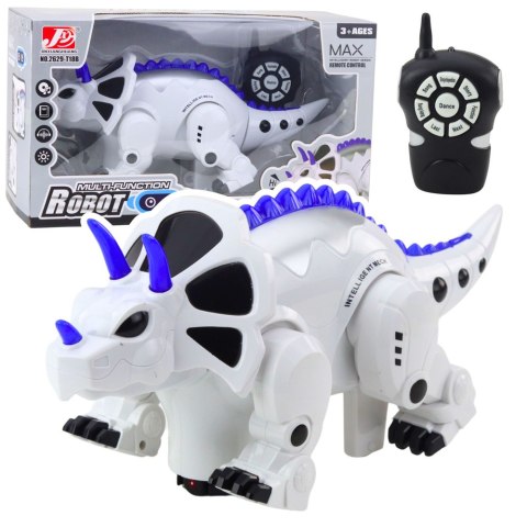 DINOZAUR ROBOT ZDALNIE STEROWANY TRICERATOPS RC CHODZI TAŃCZY MUZYKA PILOT
