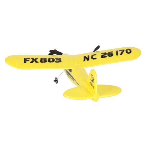 SAMOLOT LATAJĄCY ZDALNIE STEROWANY RC FX803 PIPER 150MAH PILOT 2.4 AKUMULATOR