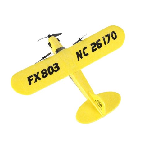 SAMOLOT LATAJĄCY ZDALNIE STEROWANY RC FX803 PIPER 150MAH PILOT 2.4 AKUMULATOR