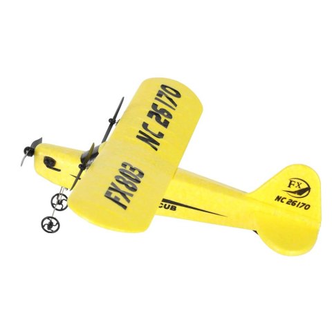 SAMOLOT LATAJĄCY ZDALNIE STEROWANY RC FX803 PIPER 150MAH PILOT 2.4 AKUMULATOR