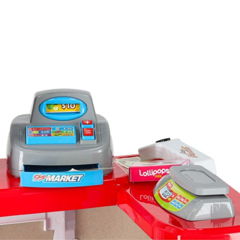 SKLEP SPOŻYWCZY SUPERMARKET DLA DZIECI KASA FISKALNA SKANER WÓZEK PRODUKTY