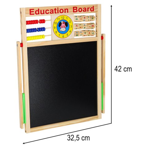 TABLICA KREDOWA SUCHOŚCIERALNA MAGNETYCZNA 42X32,5CM LICZYDŁO MAGNESY ZEGAR