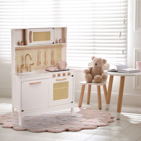 DUŻA KUCHNIA DREWNIANA RETRO BOHO DLA DZIECI AKCESORIA ŚWIATŁA DŹWIĘKI MDF