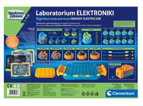 LABORATORIUM ELEKTRONIKI CLEMENTONI ZESTAW EDUKACYJNY NAUKOWY MAŁY ELEKTRONIK
