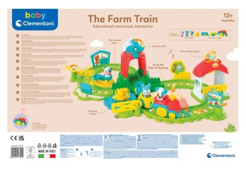 POCIĄG FARMERA INTERAKTYWNA KOLEJKA EDUKACYJNA CLEMENTONI DŹWIĘKI