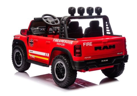 AUTO NA AKUMULATOR DLA DZIECI DODGE RAM STRAŻ POŻ ZB629-F 4X4 LED EVA SKÓRA