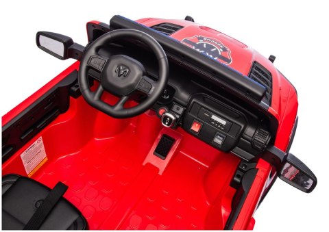 AUTO NA AKUMULATOR DLA DZIECI DODGE RAM STRAŻ POŻ ZB629-F 4X4 LED EVA SKÓRA