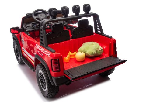AUTO NA AKUMULATOR DLA DZIECI DODGE RAM STRAŻ POŻ ZB629-F 4X4 LED EVA SKÓRA