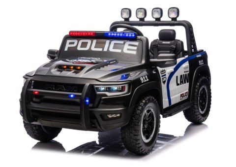 AUTO NA AKUMULATOR DLA DZIECI DODGE RAM POLICJA ZB629-F 4X4 LED EVA SKÓRA