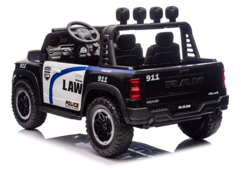 AUTO NA AKUMULATOR DLA DZIECI DODGE RAM POLICJA ZB629-F 4X4 LED EVA SKÓRA