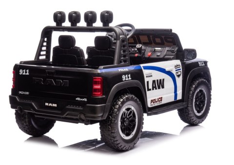 AUTO NA AKUMULATOR DLA DZIECI DODGE RAM POLICJA ZB629-F 4X4 LED EVA SKÓRA