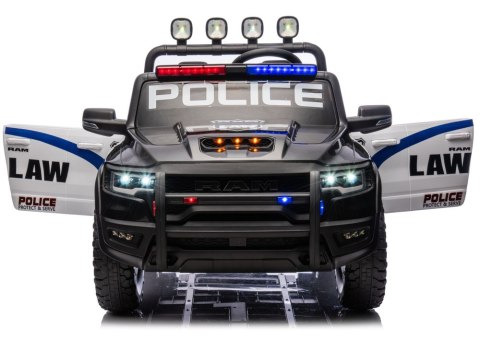 AUTO NA AKUMULATOR DLA DZIECI DODGE RAM POLICJA ZB629-F 4X4 LED EVA SKÓRA