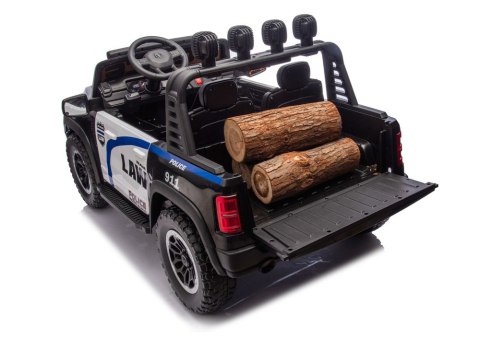 AUTO NA AKUMULATOR DLA DZIECI DODGE RAM POLICJA ZB629-F 4X4 LED EVA SKÓRA