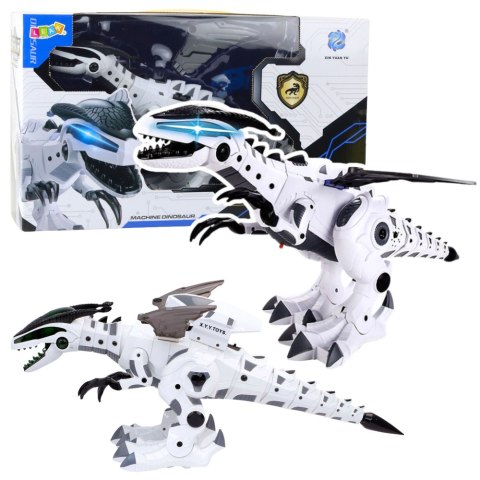 DINOZAUR NA BATERIE ZE SKRZYDŁAMI ROBOT PORUSZA SIĘ ŚWIATŁA DŹWIĘKI