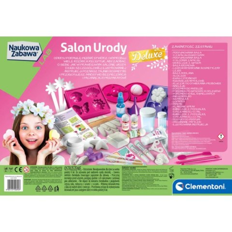 ZESTAW DOŚWIADCZALNY SALON URODY DELUXE KOSMETYKI NAUKOWA ZABAWA CLEMENTONI