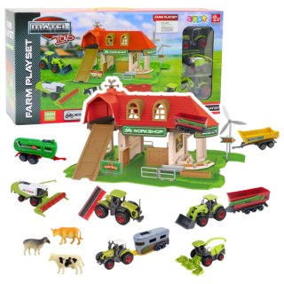 ZESTAW FIGUREK FARMA STODOŁA TRAKTORY ZWIERZĘTA OGRODZENIE FIGURKI 42 EL.