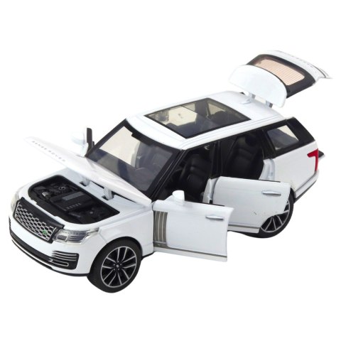 SAMOCHÓD METALOWY RANGE ROVER SUV AUTO MODEL 1:32 ŚWIATŁA DŹWIĘKI OTWIERANE DRZWI MASKA