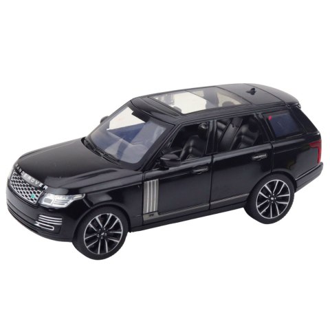 SAMOCHÓD AUTO RANGE ROVER MODEL 1:32 CZARNY DŹWIĘKI OTWIERANE DRZWI MASKA