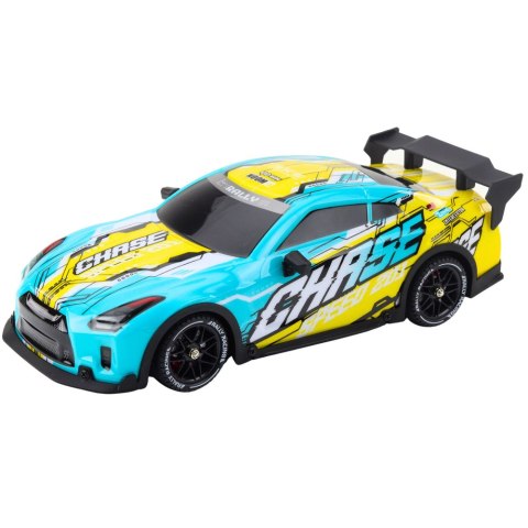 SAMOCHÓD ZDALNIE STEROWANY DRIFT RC ŚWIECĄCA KAROSERIA WYMIENNE KOŁA PILOT 2.4 AKU