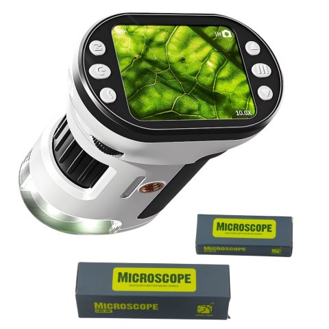 MIKROSKOP CYFROWY Z EKRANEM HD EDUKACYJNY DLA DZIECI 200-1000X KARTA SD32GB