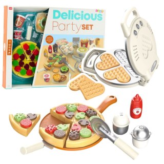 GOFROWNICA Z GOFRAMI I PIZZA Z DODATKAMI AKCESORIA KUCHENNE DLA DZIECI