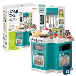 DUŻA KUCHNIA INTERAKTYWNA HOME CHEF DŹWIĘKI ŚWIATŁA AKCESORIA ZESTAW 109 EL
