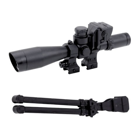 KARABIN SNAJPERSKI INTERAKTYWNY AK-528 NA BATERIE ŚWIATŁA DŹWIĘKI STATYW