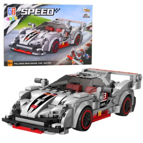 KLOCKI KONSTRUKCYJNE 2W1 AUTO SPORTOWE WYŚCIGOWE ROBOT ZESTAW 363 EL.