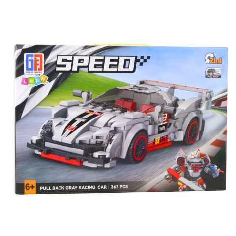 KLOCKI KONSTRUKCYJNE 2W1 AUTO SPORTOWE WYŚCIGOWE ROBOT ZESTAW 363 EL.