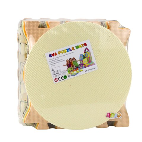 MATA EDUKACYJNA PIANKOWA KOJEC MIĘKKIE PUZZLE EVA ZWIERZĘTA BRĄZOWE 16 EL.