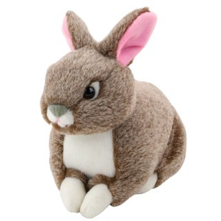 MASKOTKA PLUSZOWA PRZYTULANKA ZAJĄCZEK BRĄZOWY 20CM MIĘKKI PLUSZ
