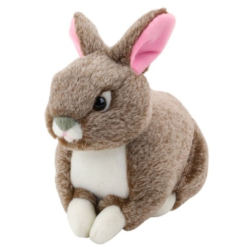 MASKOTKA PLUSZOWA PRZYTULANKA ZAJĄCZEK BRĄZOWY 20CM MIĘKKI PLUSZ