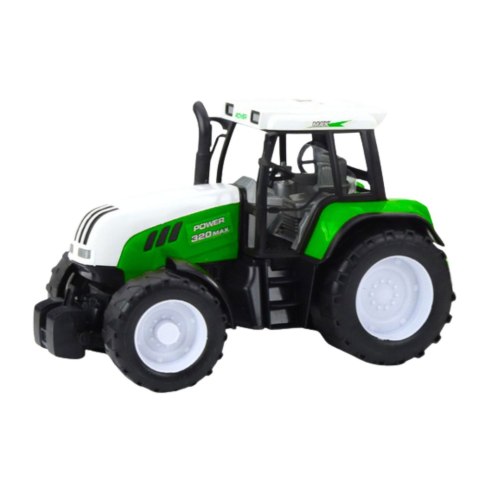 DUŻY TRAKTOR ROLNICZY CIĄGNIK FARMERSKI 60CM PRZYCZEPA MIESZALNIK PASZY ZIELONY