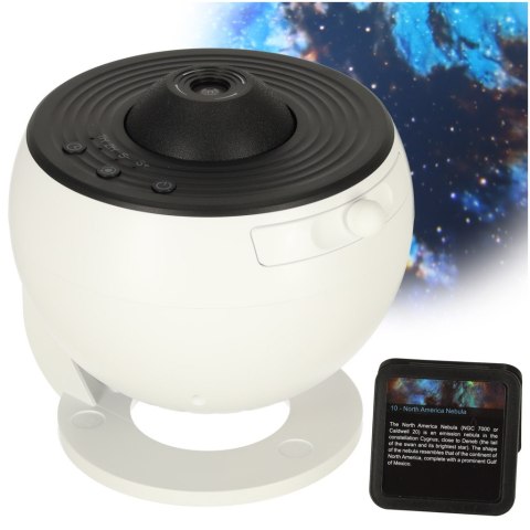 PROJEKTOR GWIAZD LAMPKA NOCNA PLANETARIUM LED USB TIMER 12 DYSKÓW 360STOPNI