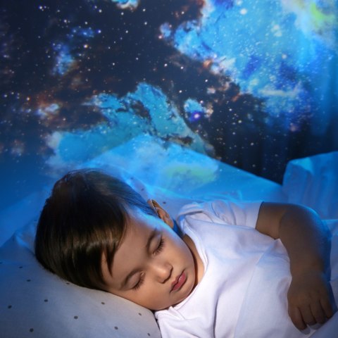 PROJEKTOR GWIAZD LAMPKA NOCNA PLANETARIUM LED USB TIMER 12 DYSKÓW 360STOPNI