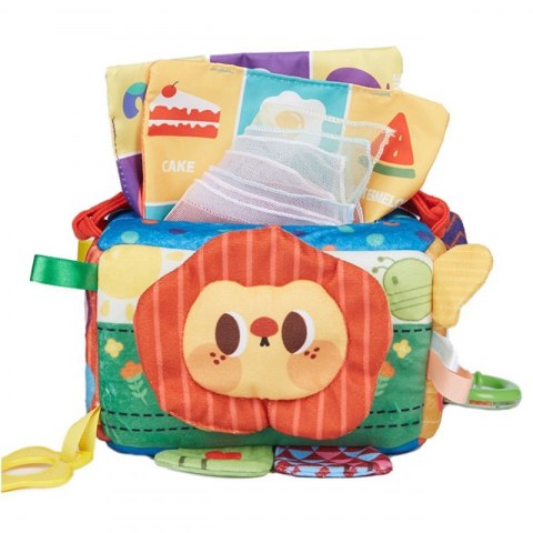 ZABAWKA EDUKACYJNA SENSORYCZNA PUDEŁECZKO CHUSTECZEK DLA DZIECI PREMIUM