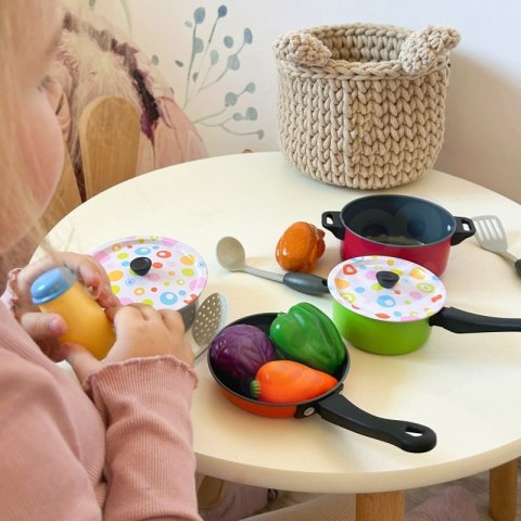 ZESTAW XXL KUCHARZA AKCESORIA PRZYBORY KUCHENNE 22 EL DLA DZIECI ZABAWA