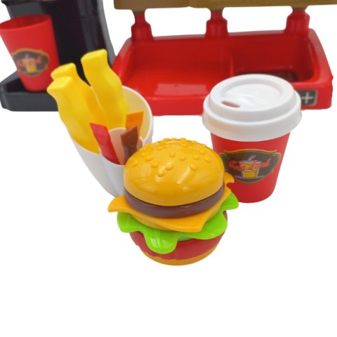 DUŻY SKLEP RESTAURACJA FASTFOOD DLA DZIECI KASA DYSTRYBUTOR AKCESORIA ZESTAW